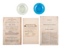 [POLITICS IN AMERICA]. A group of pamphlets, glass plates, and other ephemera related to Andrew Jackson, Henry Clay, and American politics of the 1840s, comprising:
