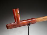 Dakota Painted Pipe Stem, with Catlinite Mouthpiece and Bowl