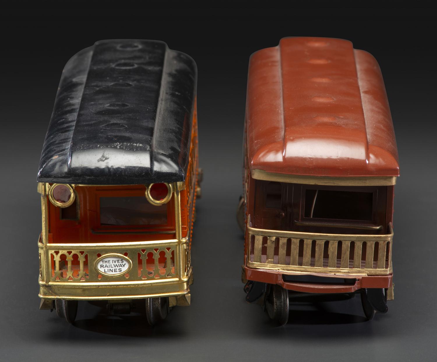 Two Ives Pressed Steel Train Sets