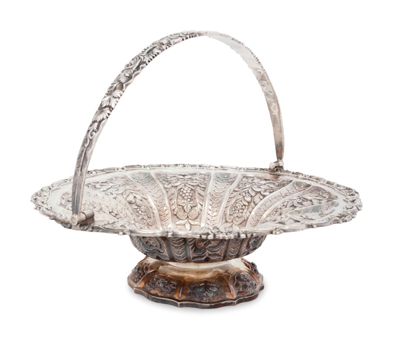 An Irish William IV Silver Basket
