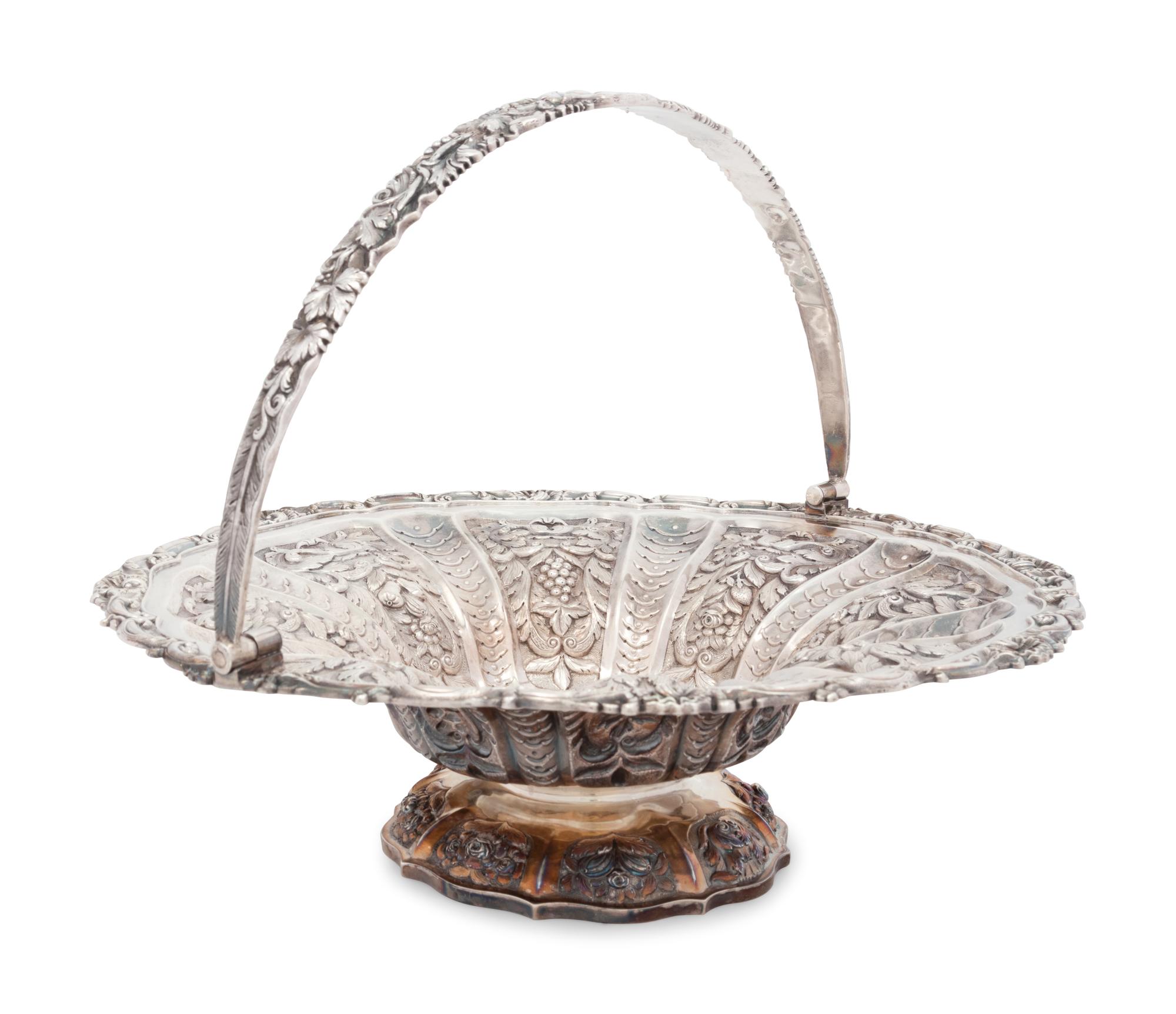 An Irish William IV Silver Basket