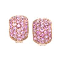 ROSE GOLD AND SYNTHETIC PINK SAPPHIRE EARRINGS