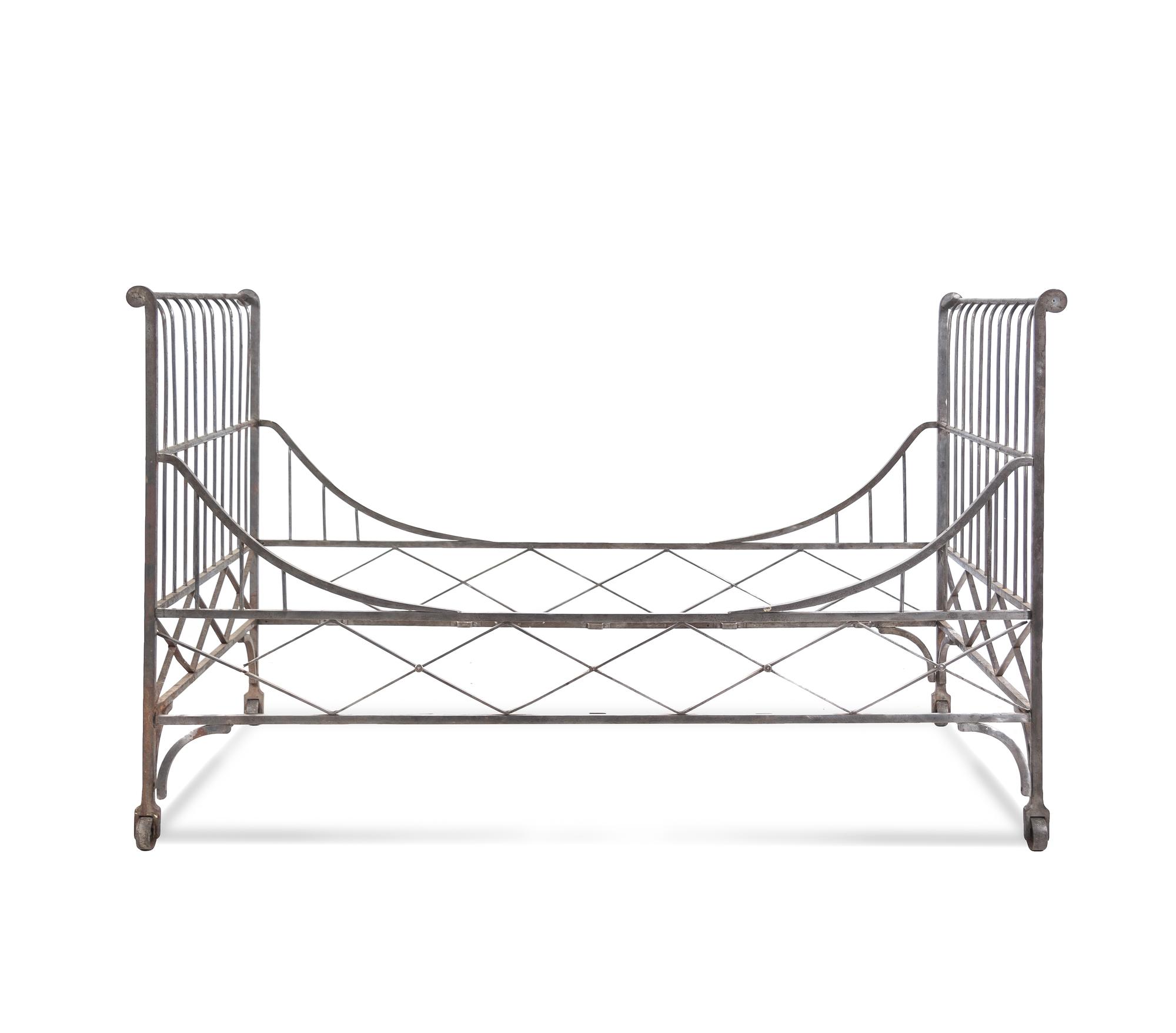 A French Steel Daybed in the Style of Maison Jansen