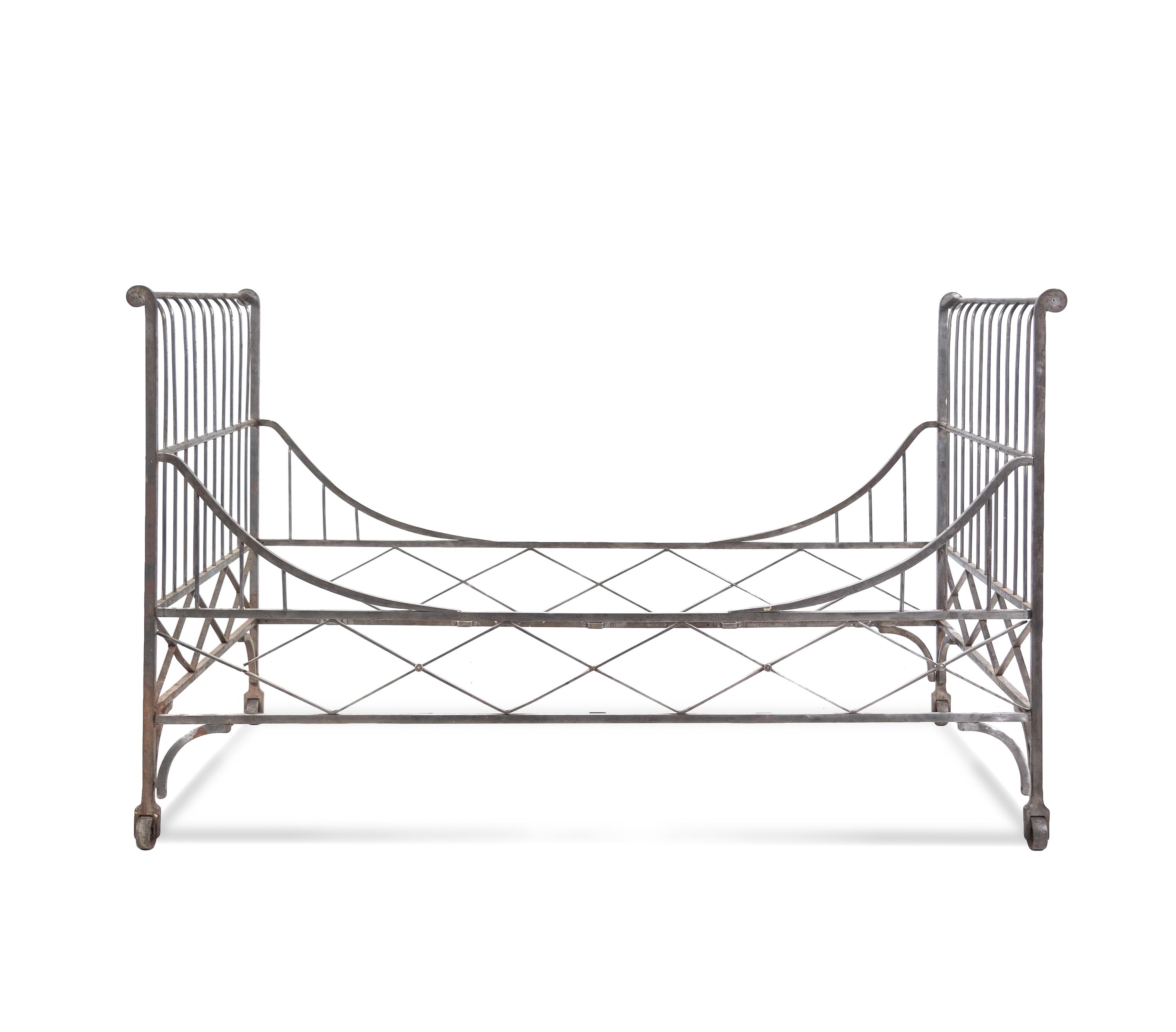 A French Steel Daybed in the Style of Maison Jansen