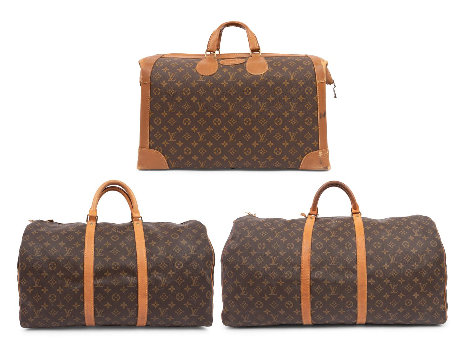 Collection of Three Louis Vuitton Monogram Canvas Bags, 1980-90s