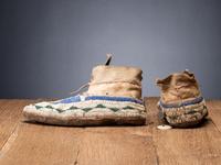 Sioux Beaded Hide Moccasins