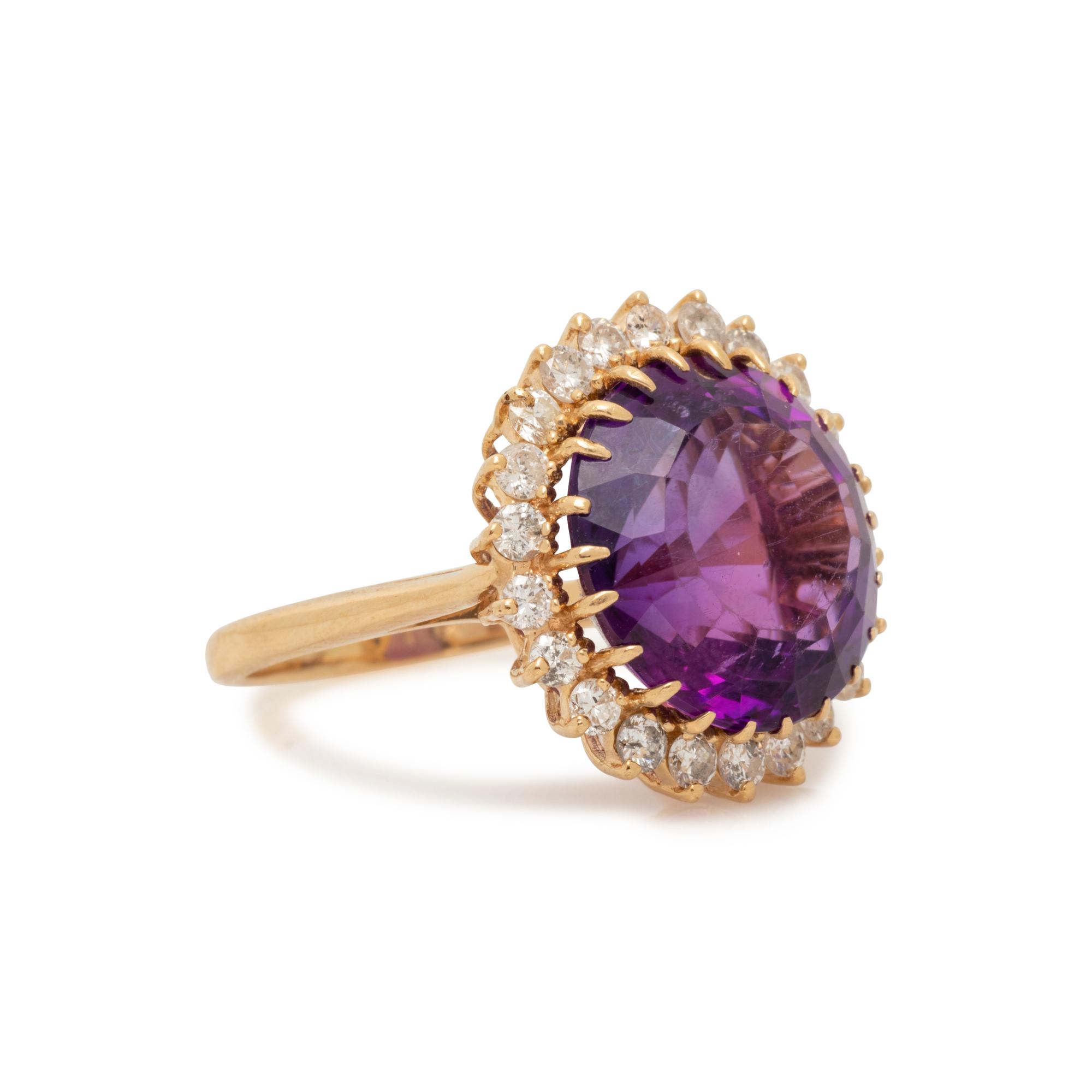 AMETHYST AND DIAMOND RING