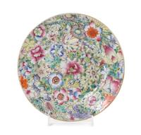 A Famille Rose "Millefleur" Porcelain Dish — LATE 19TH/EARLY 20TH CENTURY