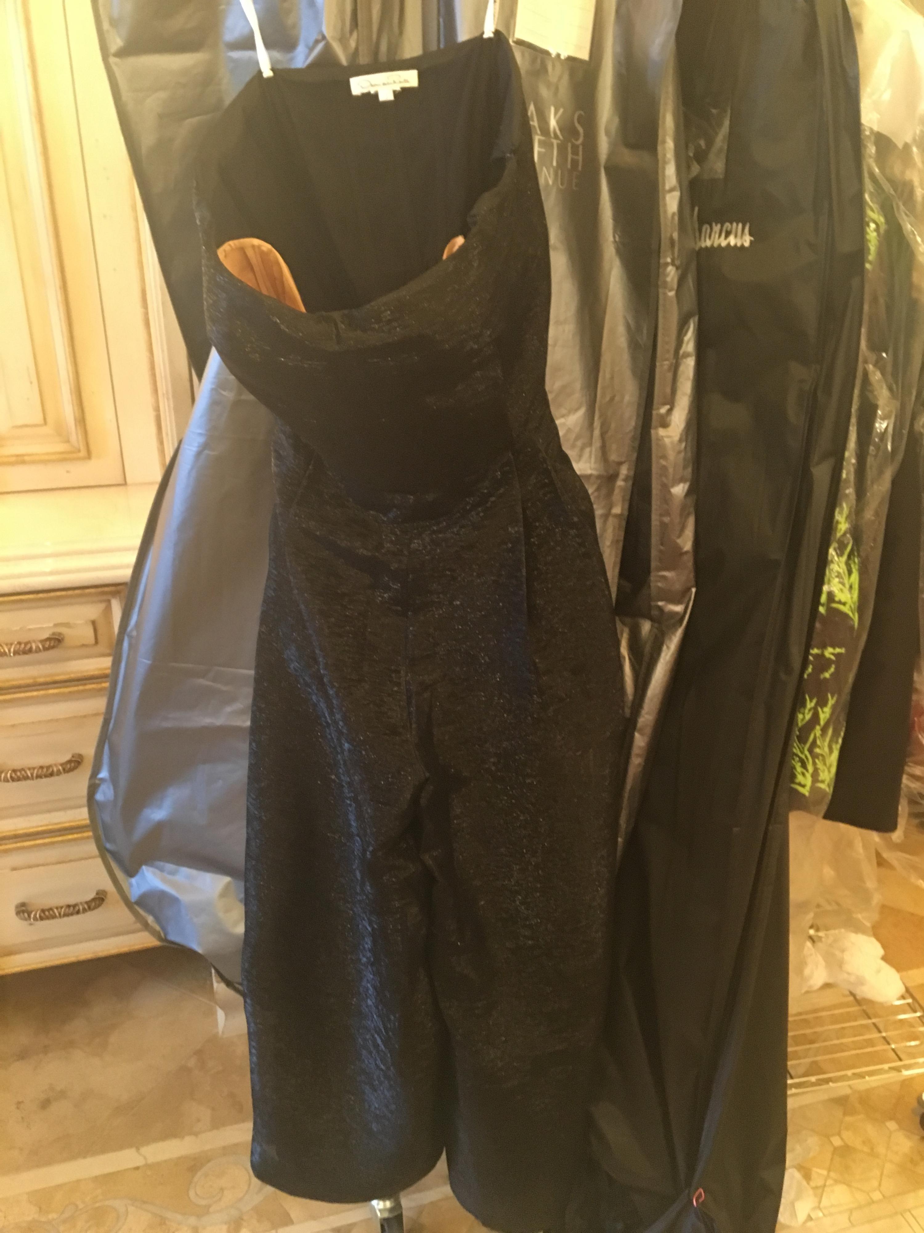Oscar de la Renta Strapless Evening Jumpsuit, 2000s Size label: 12