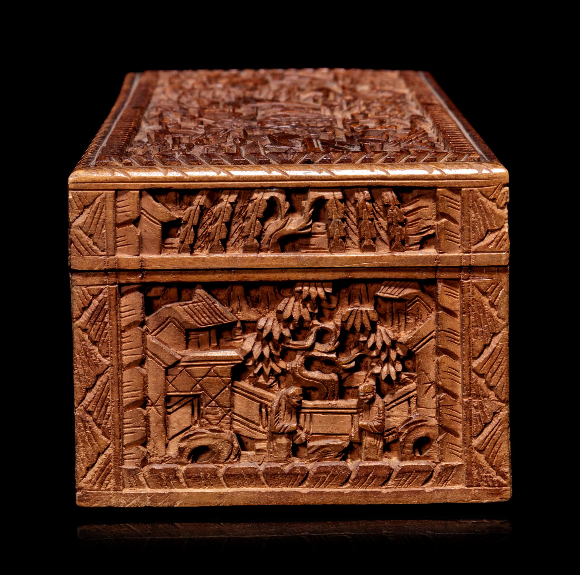 Four Chinese Carved Wood Articles