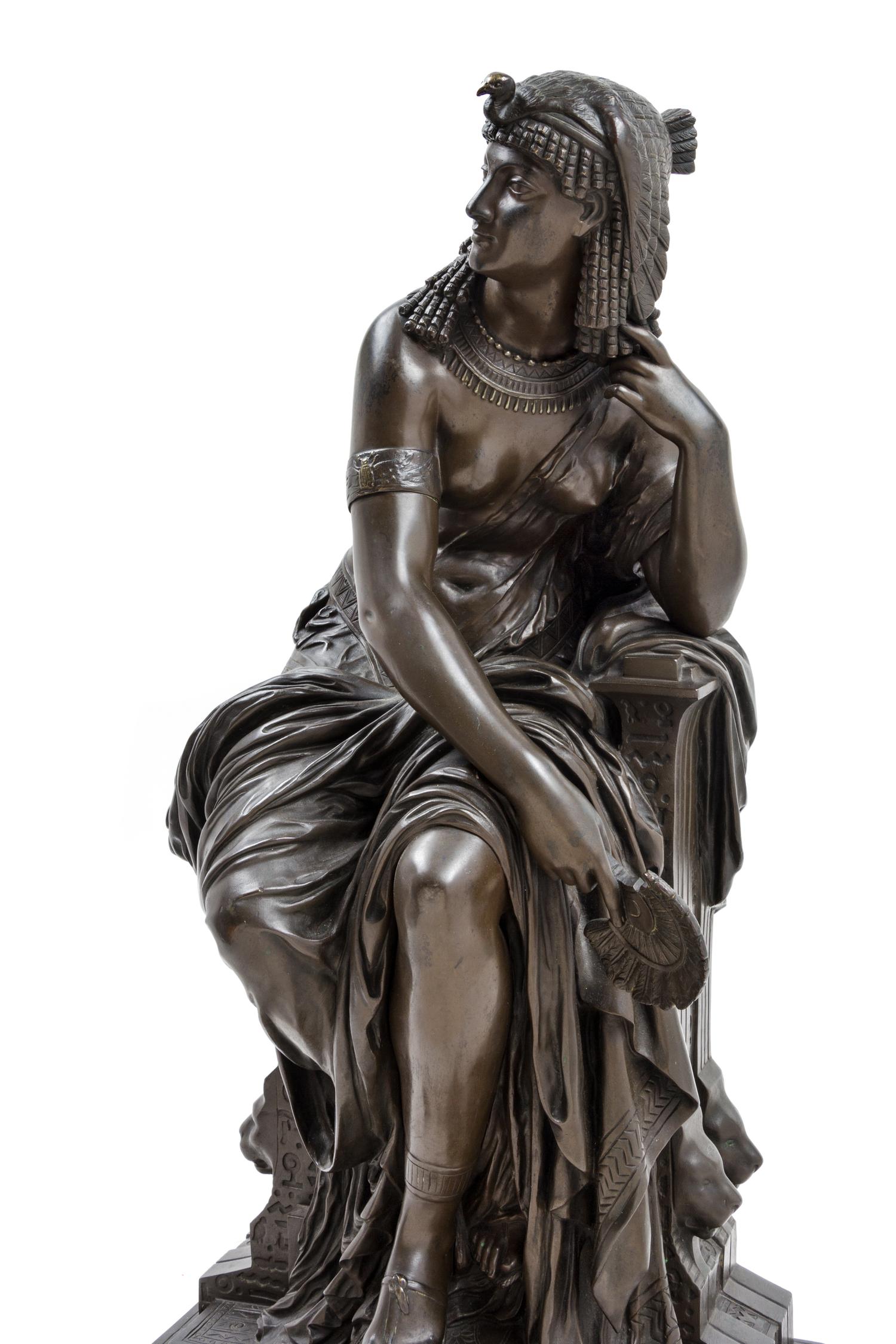 A French Bronze Figure Height 29 inches. — MATHURIN MOREAU (1822-1912)