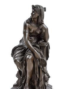 A French Bronze Figure Height 29 inches. — MATHURIN MOREAU (1822-1912)