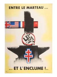 [WORLD WAR II]. A pair of French World War II posters featuring artwork by Jean and Natacha Carlu, comprising: