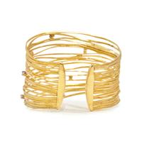 YELLOW GOLD AND DIAMOND CUFF BRACELET