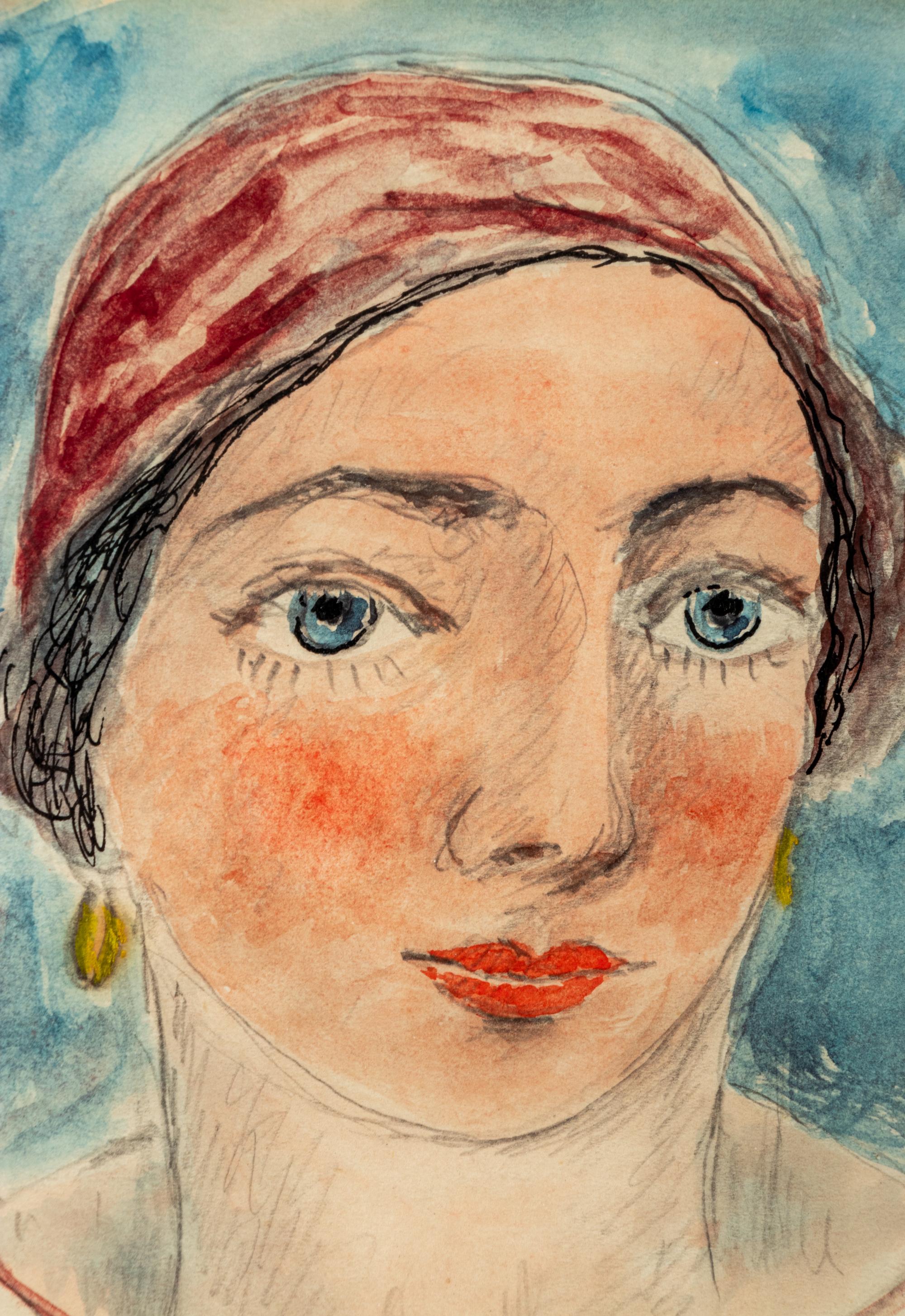 Portrait (Head) , 1909, and Head , 1902 (a pair of works)