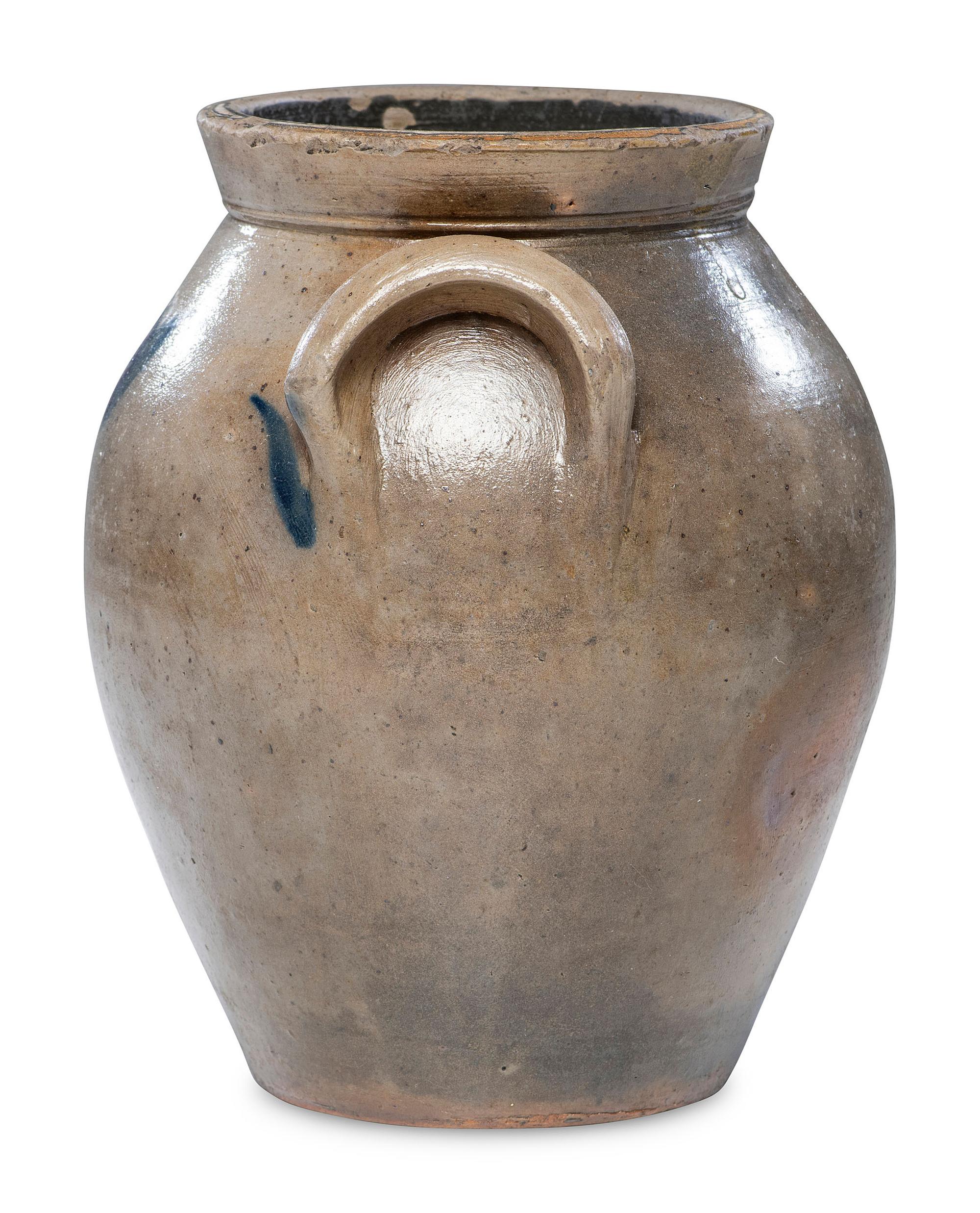 A Rare S. Purdy One-Gallon Ovoid Stoneware Crock