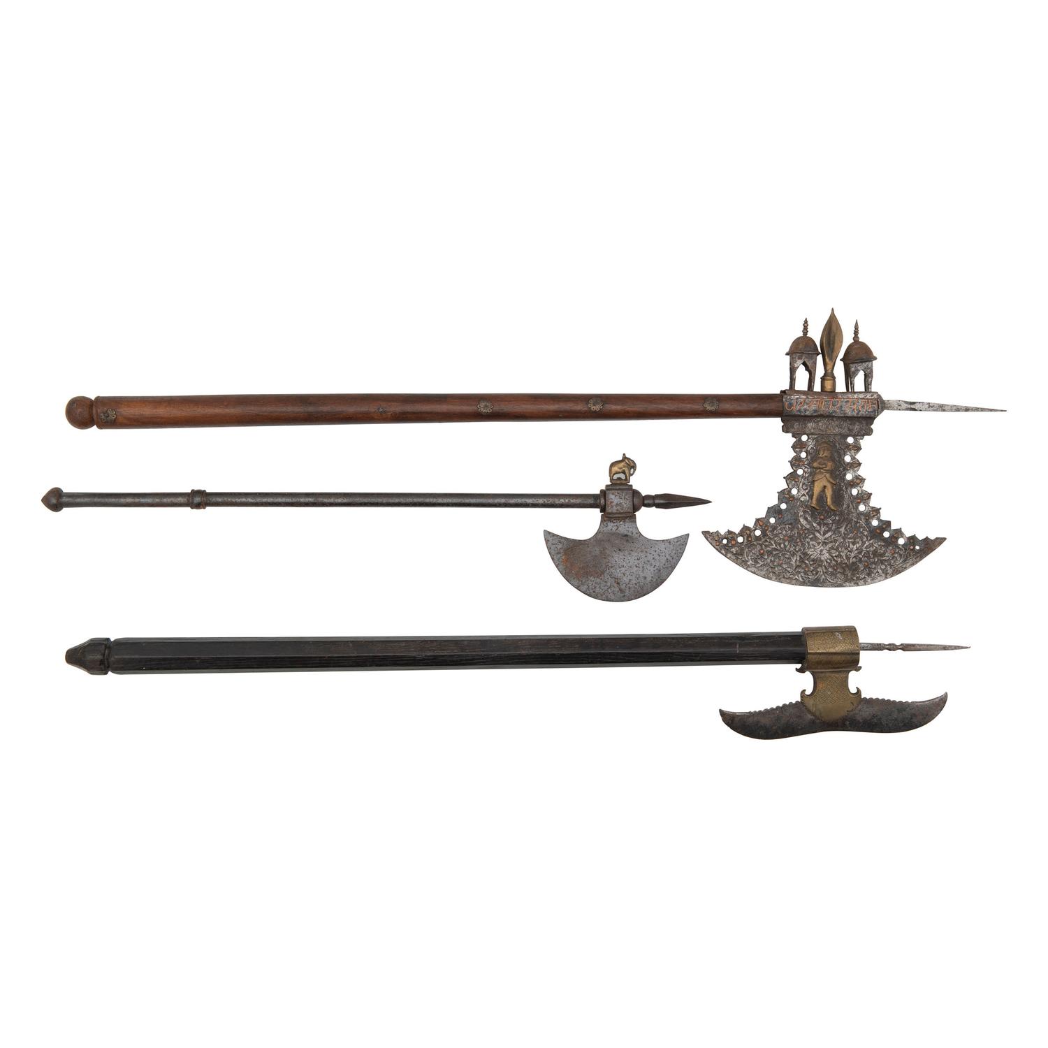 Lot of 3 Indo-Persian Axes