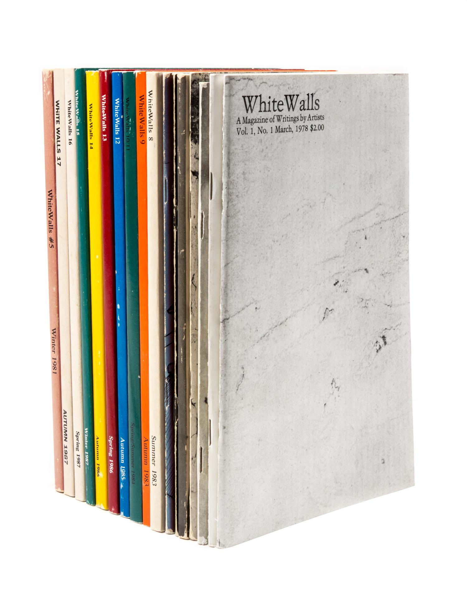 WHITEWALLS. A Magazine of Writings by Artists. Ed by Buzz Spector et al. Chicago, 1978-1987. 17 vols.