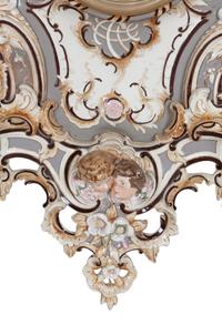 A Continental Majolica Wall Clock