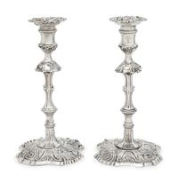 A Pair of George III Silver Candlesticks