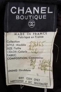 A Chanel Black Gown, Size 42.