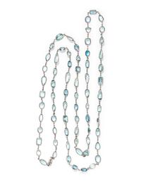AQUAMARINE LONGCHAIN NECKLACE