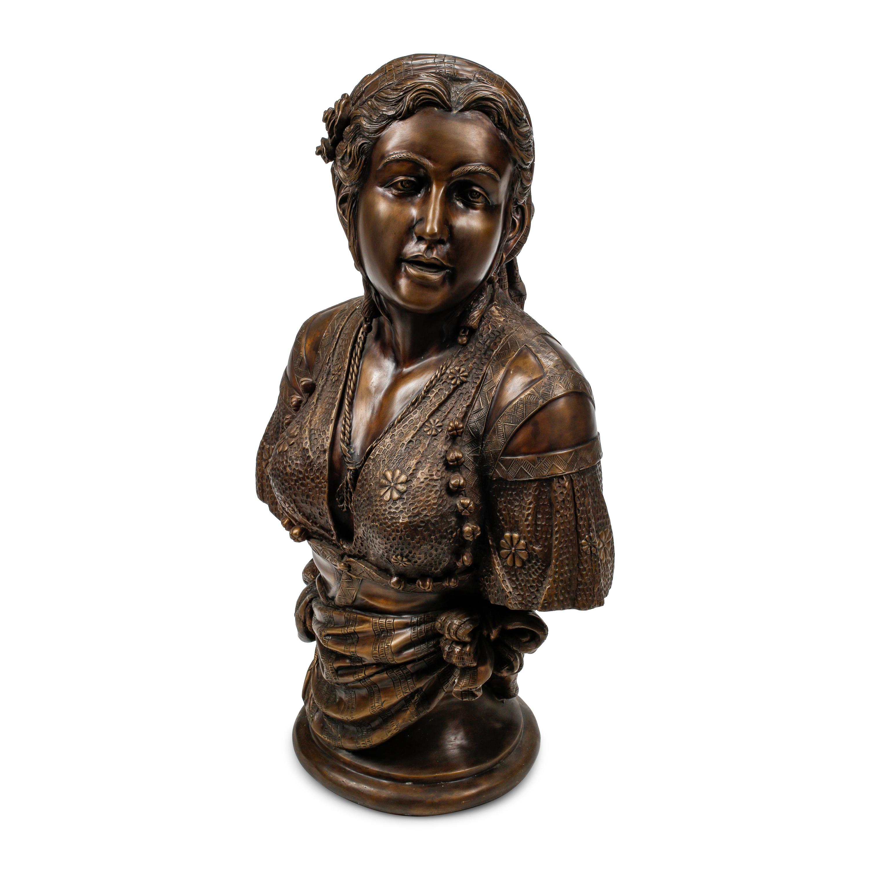 A Patinated Bronze Bust of Rebecca