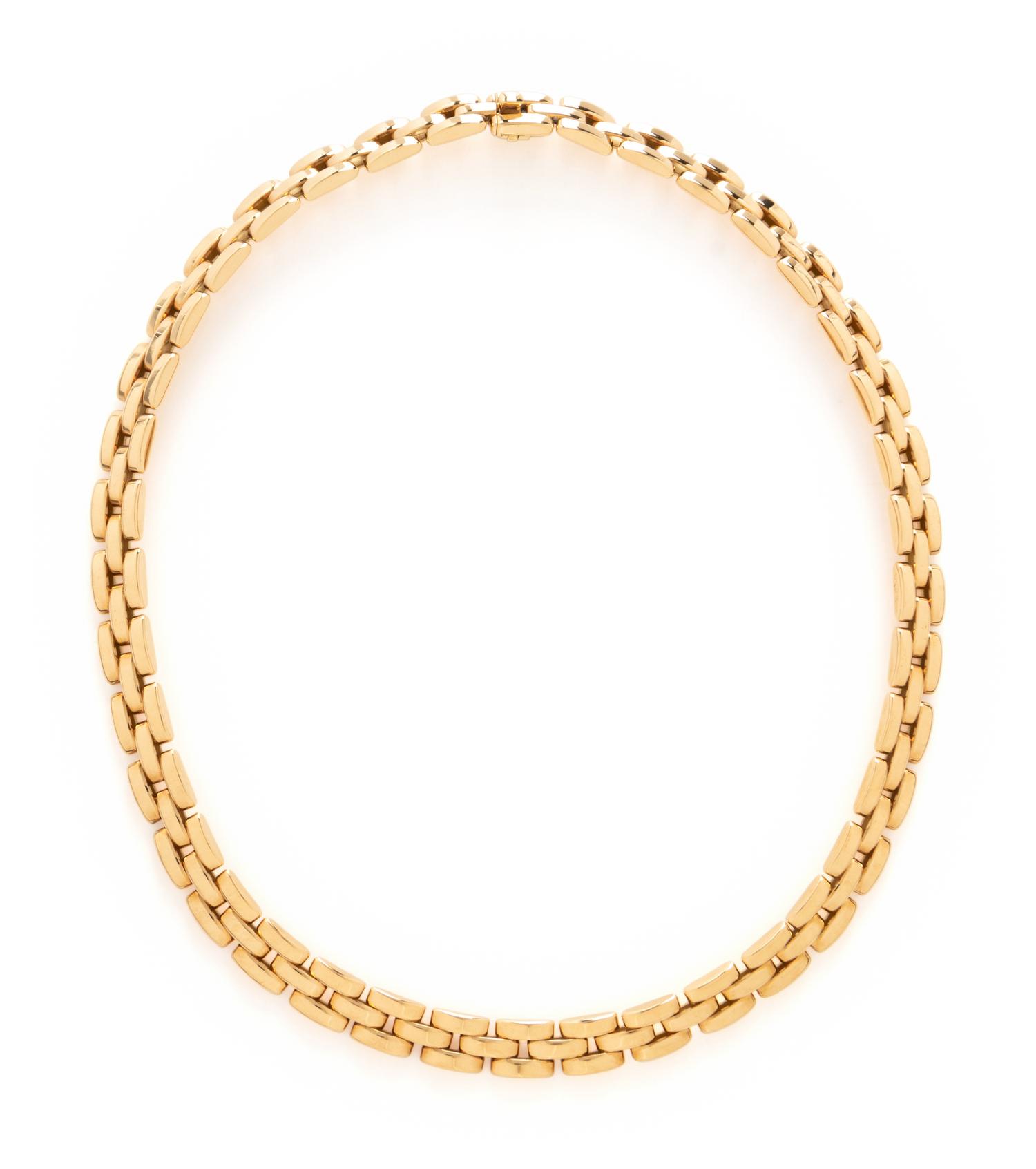 CARTIER, YELLOW GOLD 'MAILLON PANTHÈRE' NECKLACE
