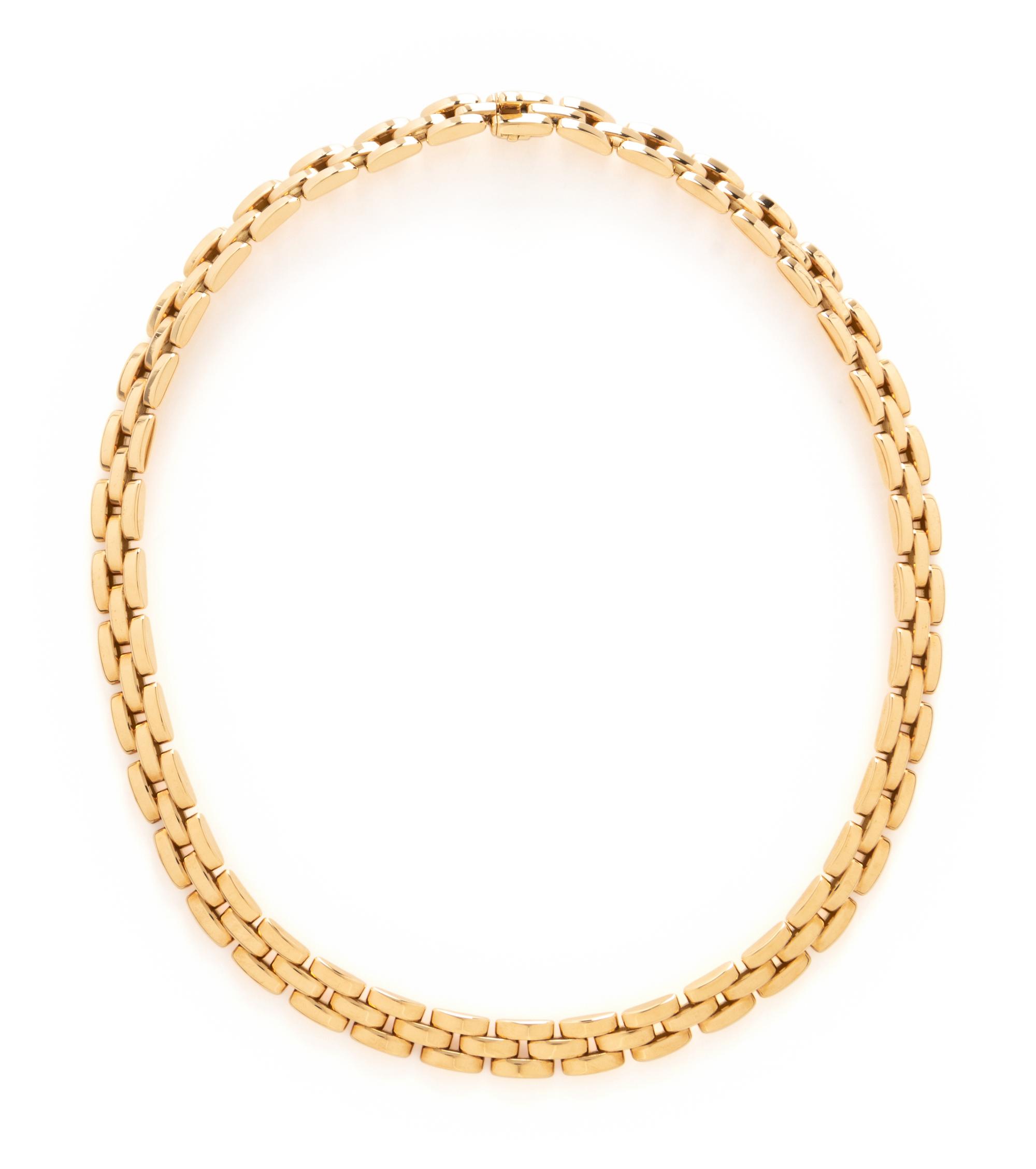 CARTIER, YELLOW GOLD 'MAILLON PANTHÈRE' NECKLACE