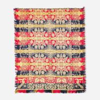 An assorted collection of five woven wool coverlets and one quilt; 19th century