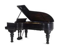 A Steinway and Sons Ebonized Concert Grand Piano