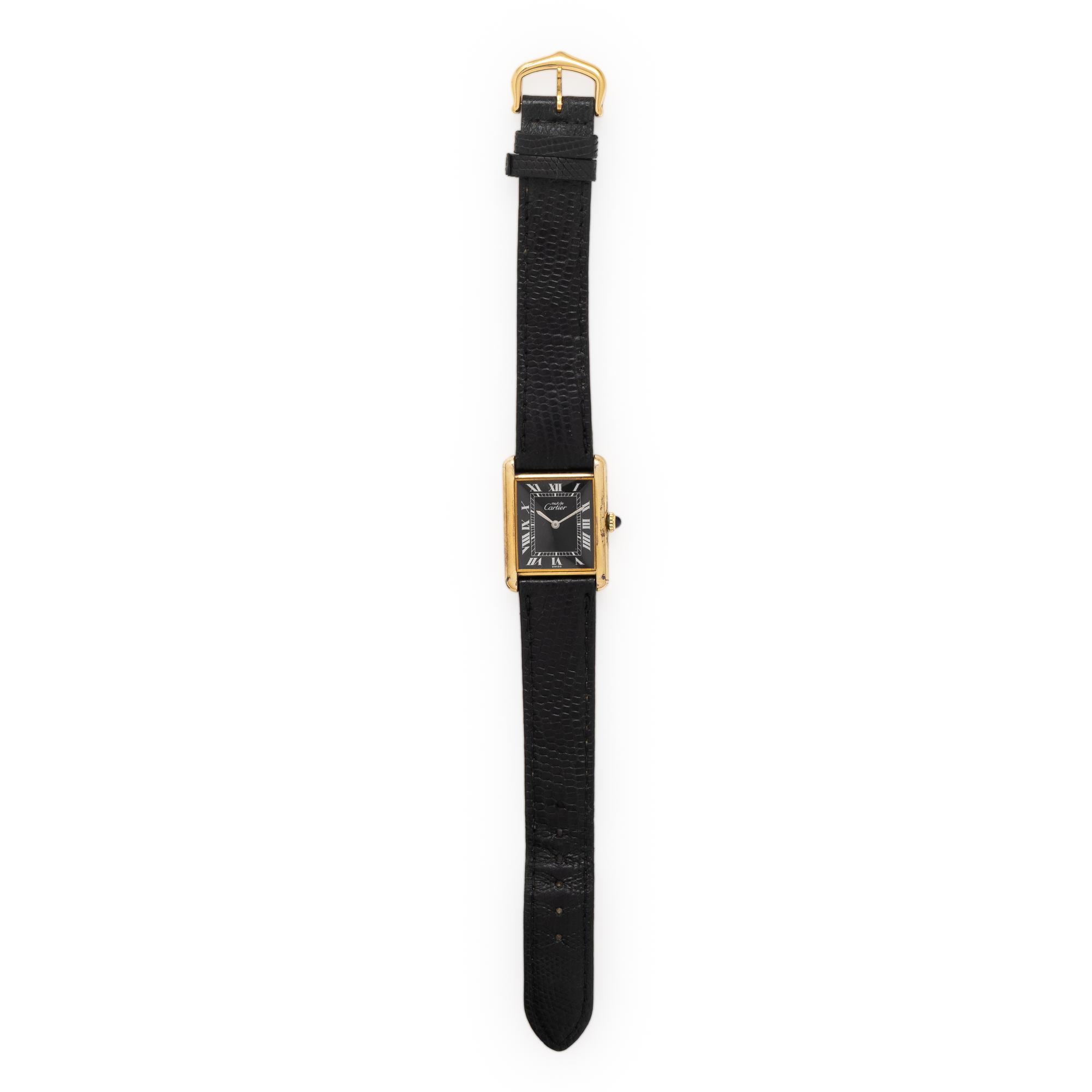 Cartier, Vermeil 'Must de Cartier' 'Tank' Watch