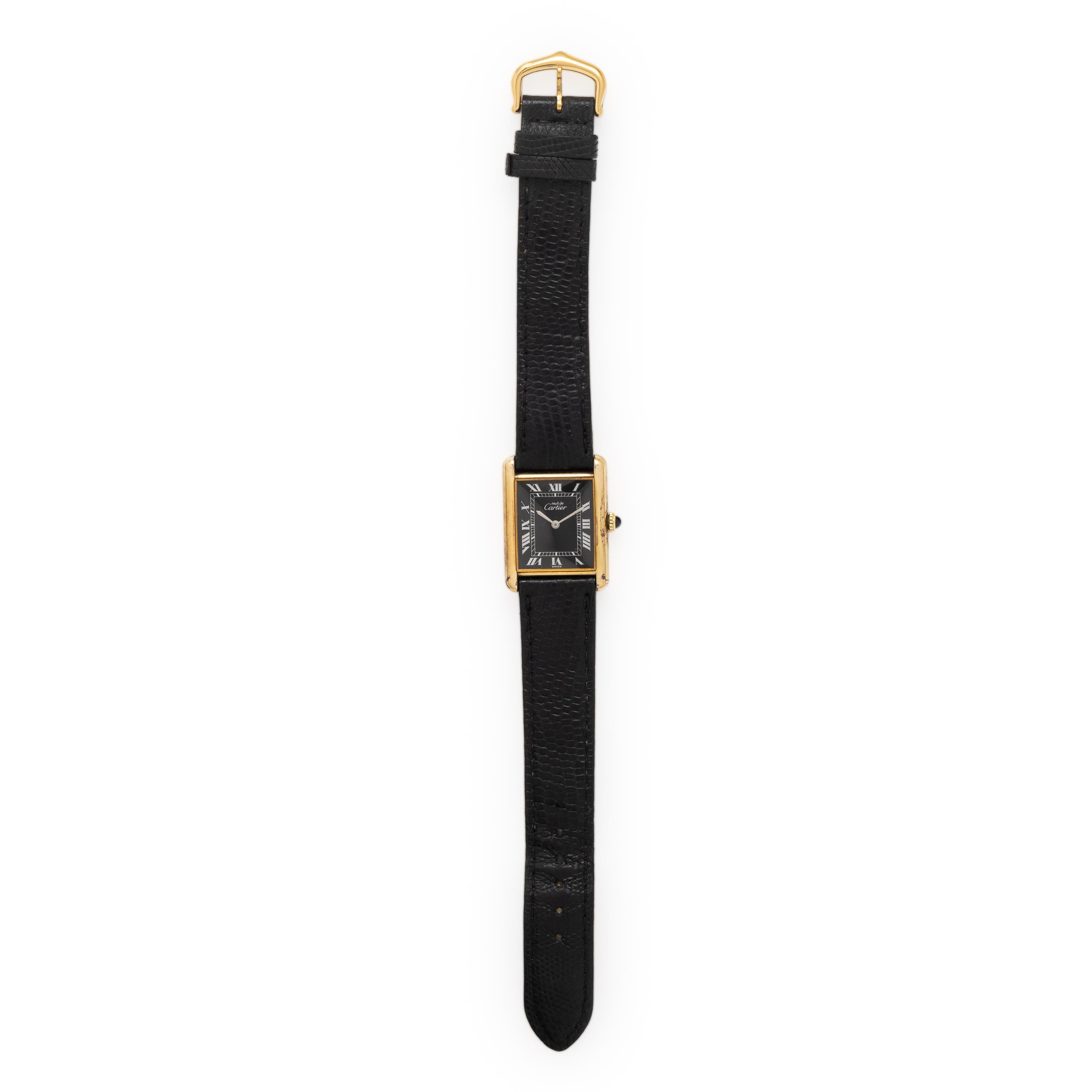 Cartier, Vermeil 'Must de Cartier' 'Tank' Watch
