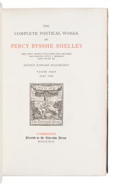 SHELLEY, Percy Bysshe (1792-1822). The Poetical Works . Cambridge, MA: The Riverside Press, 1892.