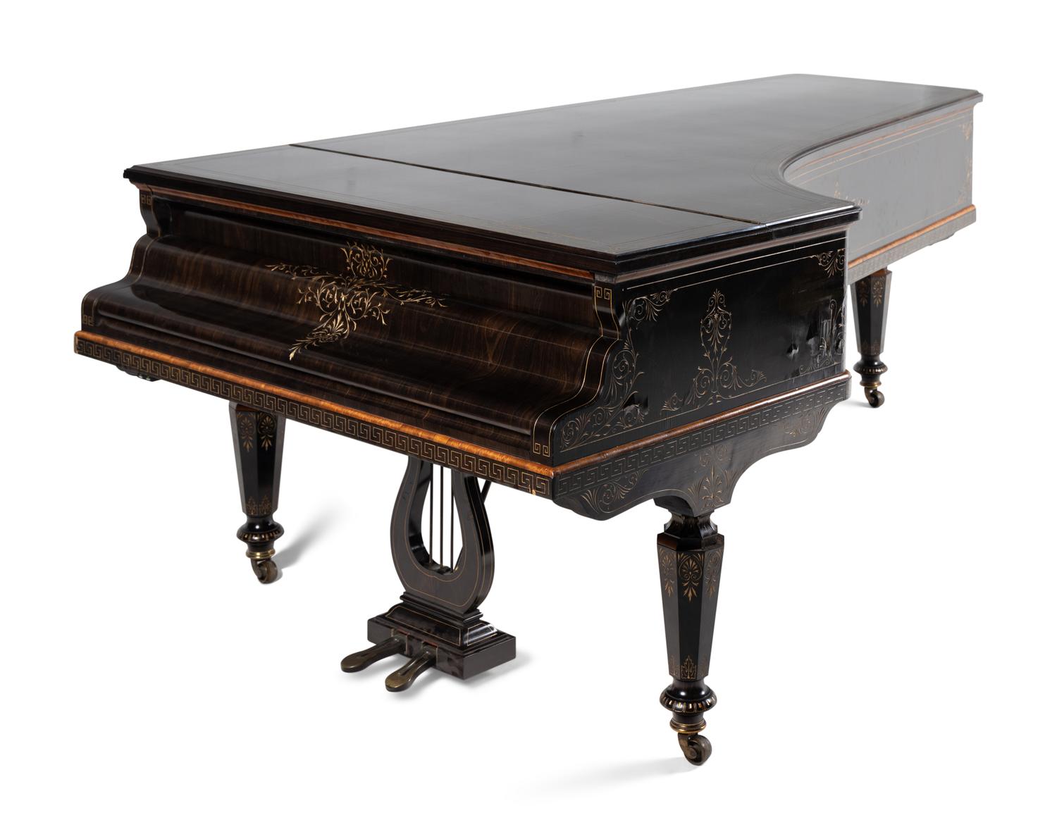 A Victorian Calamander Concert Grand Piano