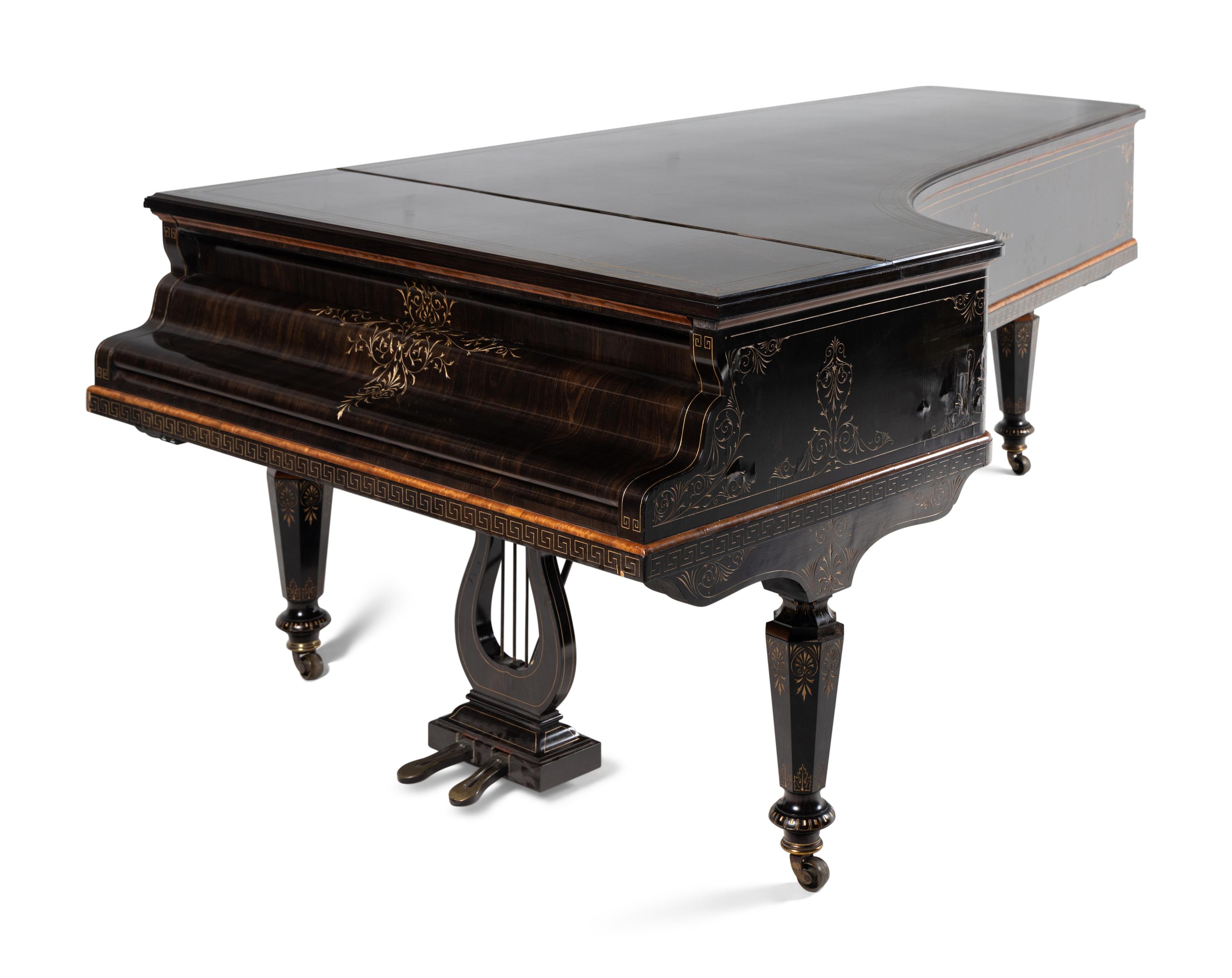 A Victorian Calamander Concert Grand Piano