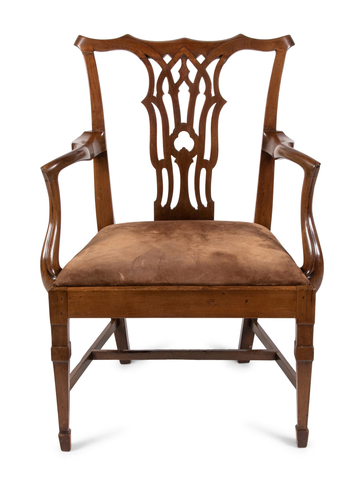 A George III Mahogany Armchair