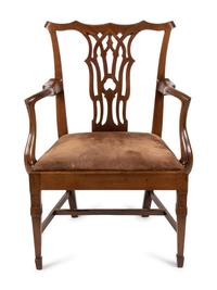 A George III Mahogany Armchair