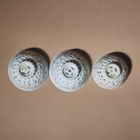 Three Chinese Blanc-de-Chine Porcelain Reticulated 'Floral' Cups, Mid 17th-Early 18th Century — 清中期 德化白瓷鏤雕花卉紋杯三隻