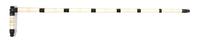 A Horn and Bone Veneered Cane, Height overall 35 x width of handle 5 3/4 inches.