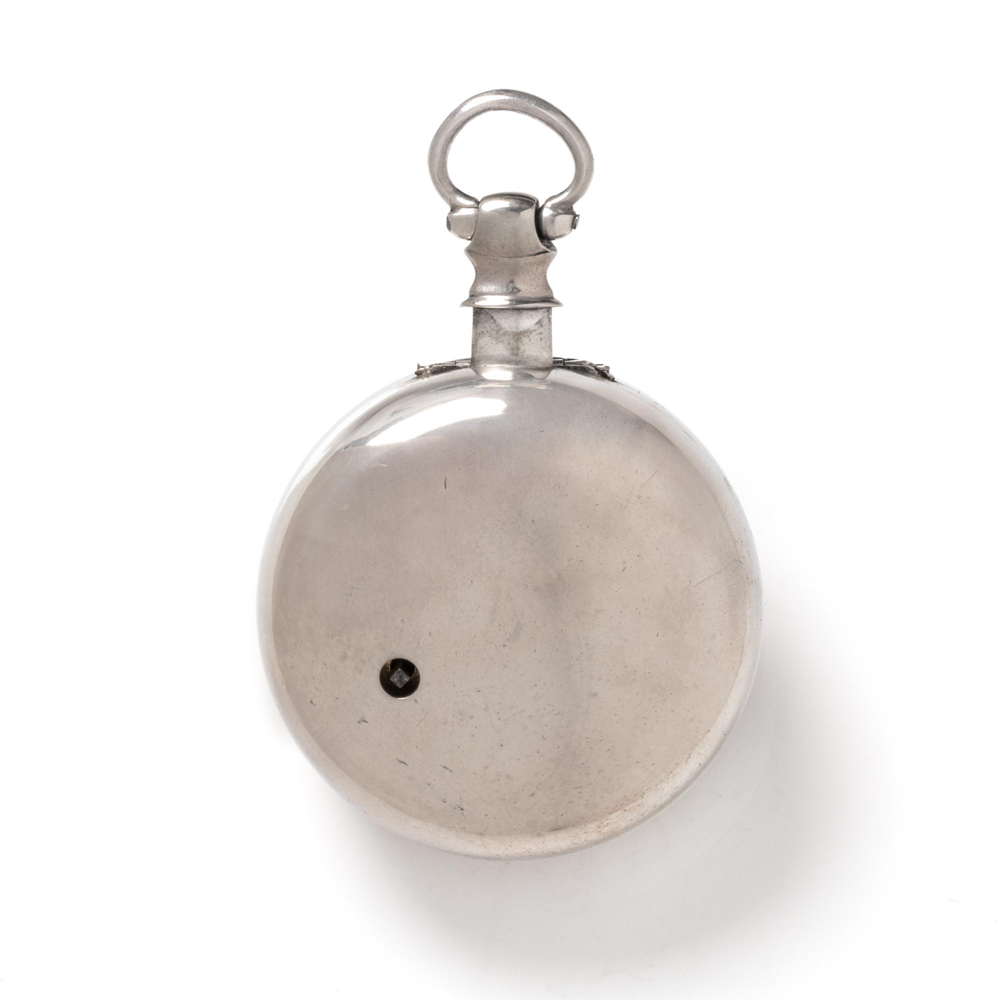 BRITISH, STERLING SILVER DEMI-HUNTER POCKET WATCH