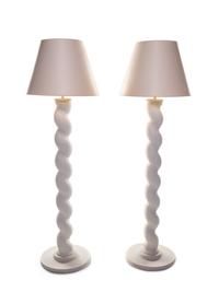 Custom Pair of Standard Lamps Donghia, USA