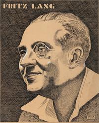 ESTES, Oscar. Untitled drawing of Fritz Lang. 1920s.