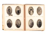 [EARLY PHOTOGRAPHY]. A collection of over 200 19th century photographs, incl. tintype of Indian Wars-era soldier.