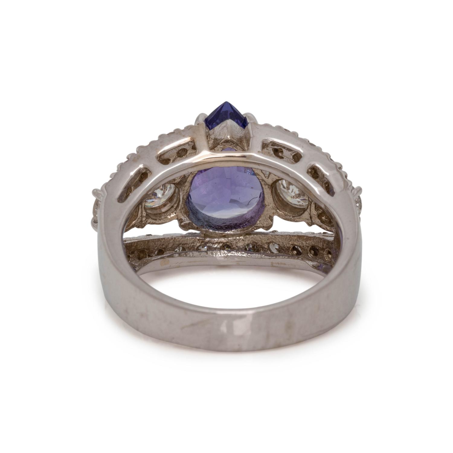 TANZANITE AND DIAMOND RING