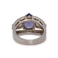 TANZANITE AND DIAMOND RING