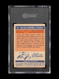 A 1972 Topps Julius Erving Rookie Basketball Card No. 195 (SGC 6.5 EX-NM+) and 1973 Topps All-Star Card No. 240 (SGC 6.5 EX-NM+)