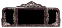 A Venetian Boudoir Triptych Mirror Height 21 x width 47 3/4 inches. — 19TH CENTURY