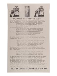 [BLACK PANTHER PARTY]. A group of 5 flyers and pamphlets issued by the Black Panther Party, incl. The People Must Free the 21!!