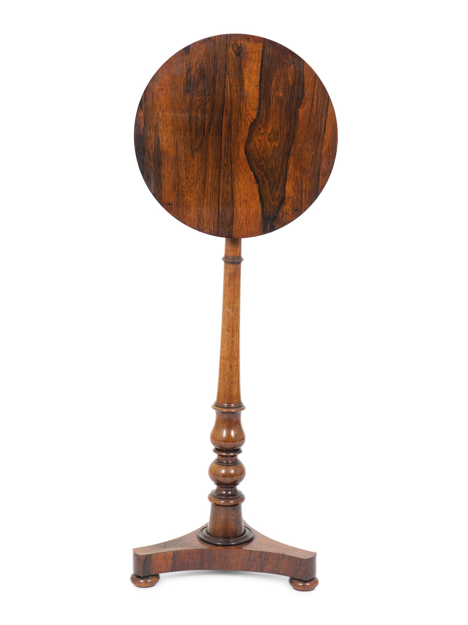 A Regency Rosewood Tilt Top Reading Stand — 19TH CENTURY